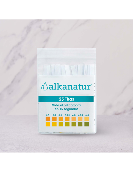 Tiras Reactivas pH Corporal Alkanatur 25 unidades Precisas
