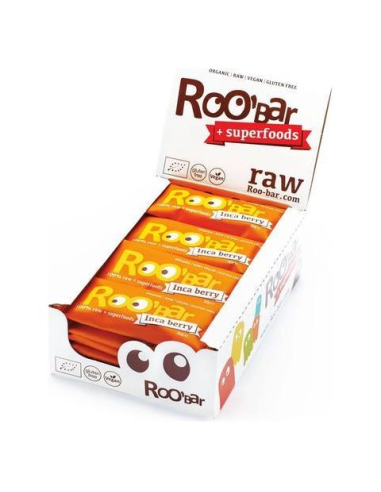 Pack 20 Barritas Bio Inca Berry y Naranja Roo'Bar 30g