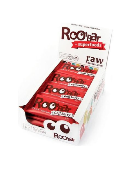 Pack 20 Uds. Barritas Con Bayas De Goji Bio 20 x 30 g  de Roo´Bar