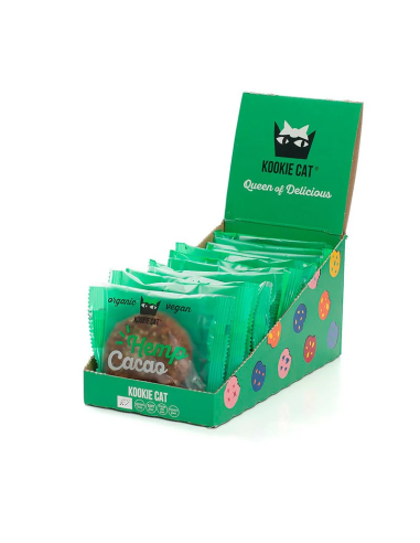 Pack 12 Uds. Galleta Con Cáñamo & Cacao Bio 50 g  de Kookiecat