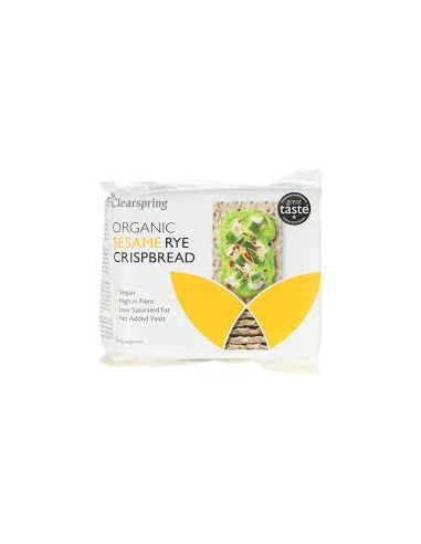Pack 10 Uds. Pan Crujiente Con Sésamo Bio 200 g  de Clearspring