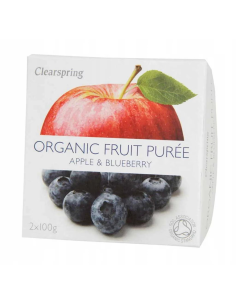 Pack 12 Uds Compota Bio Manzana y Arándano 2x100 g Clearspring