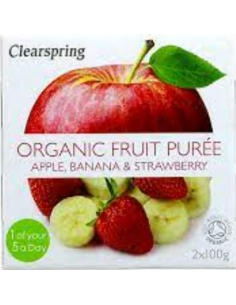Pack 12 Uds. Compota De Manzana Y Albaricoque Bio 2x100 g  de Clearspring