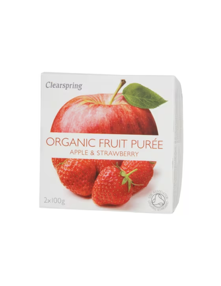 Pack 12 Compotas Bio Manzana y Fresa 2x100g Clearspring