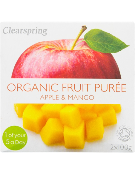 Pack 12 Compotas Bio Manzana y Mango 2x100g Clearspring
