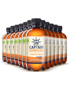 Pack 12 Uds Jengibre y Limón Bio 400 ml Captain Natural