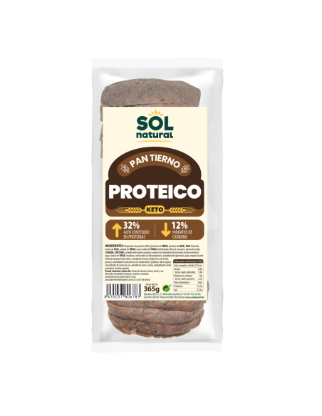 Pack 12 Uds. Pan De Molde Proteico Keto 365 g  de Solnatural