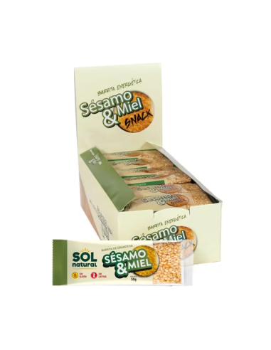Pack 24 Barritas Sésamo y Miel Solnatural 50g cada una