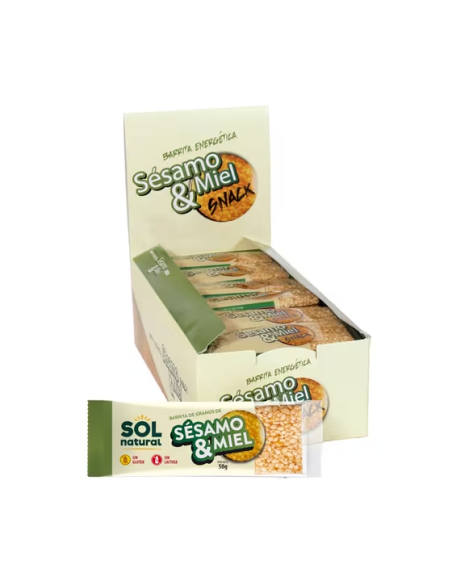 Pack 24 Barritas Sésamo y Miel Solnatural 50g cada una
