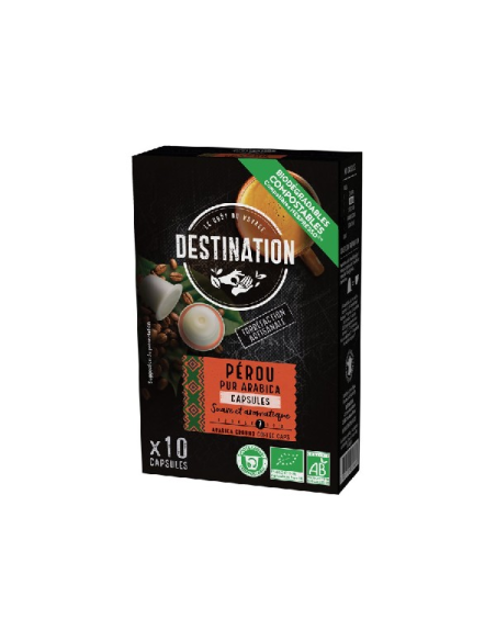 Cápsulas Biodegradables Pur Arábica Perú Bio 10x5,5g