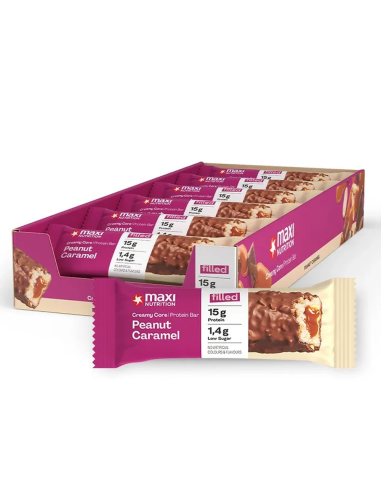 Creamy Core Bars Peanut Caramel 45G x12 - Energía y Sabor