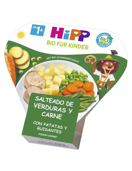 Pack 6 Uds. Salteado De Verduras,Carne,Patatas Y Guisantes Bio 250 g  de Hipp