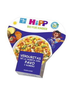 Pack 6 Verduritas Bio con Pavo y Romero Hipp 250 g