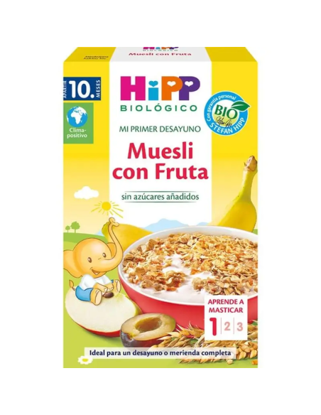 Pack 6 Muesli Frutas Bio Hipp 200g - Desayuno Saludable