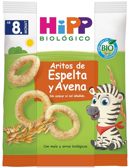 Pack 7 Aritos Bio de Espelta y Avena Hipp 30 g Natural