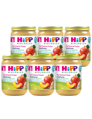 Pack 6 Uds. Tarrito De Melocotón Y Pera Bio 190 g  de Hipp