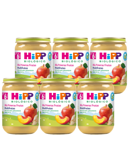 Pack 6 Uds. Tarrito De Melocotón Y Pera Bio 190 g  de Hipp