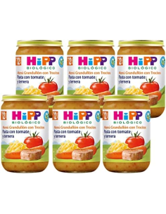 Pack 6 Uds. Tarrito De Pasta Con Tomate Y Ternera Bio 220 g  de Hipp