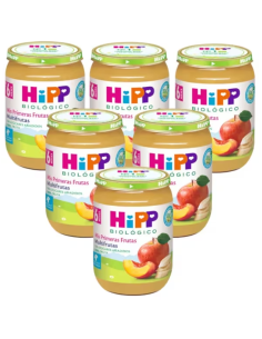 Pack 6 Tarritos Multifrutas Bio Hipp 190 g  Natural y Saludable