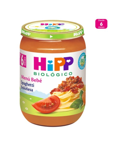 Pack 6 Tarritos Spaghetti Boloñesa Bio 190g Hipp Natural