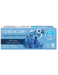 Pack 20 Tampón Regular Sin Aplicador Natracare 10/u