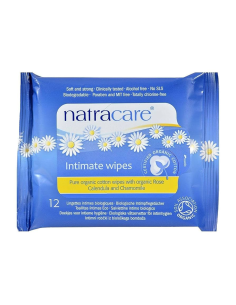 Pack 24 Toallitas Higiene Íntima Natracare 12/u Natural