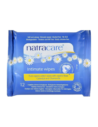 Pack 24 Toallitas Higiene Íntima Natracare 12/u Natural