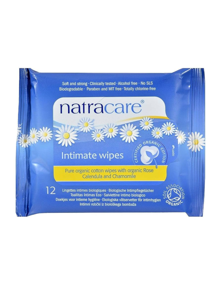 Pack 24 Toallitas Higiene Íntima Natracare 12/u Natural