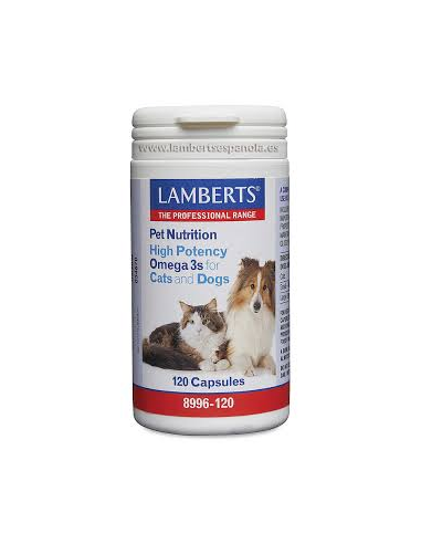 Pack 5 Uds. Omega 3 Alta Potencia (Perros y Gatos) 120 Tabs.  de Lamberts