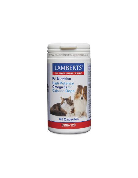 Pack 5 Uds. Omega 3 Alta Potencia (Perros y Gatos) 120 Tabs.  de Lamberts