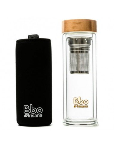 Botella Bbo15 Negra 400 ml con Infusionador Irisana