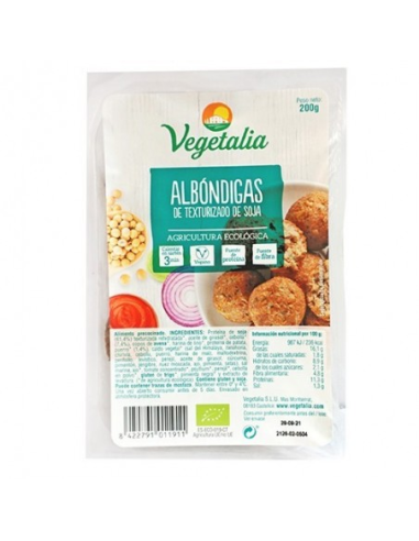Albóndigas de soja bio Vegetalia 200 g, sabor natural y sano