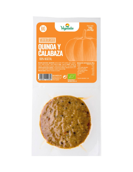 Vegeburger Quinoa Y Calabaza Bio, 2X70 G de Vegetalia