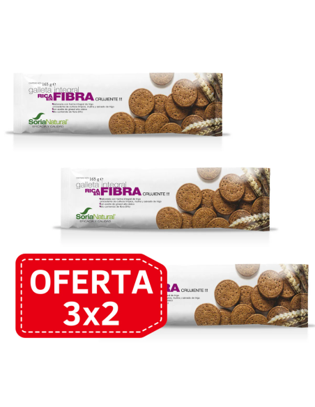 Pack 3x2 Galletas Fibra Integral Alecosor Soria Natural