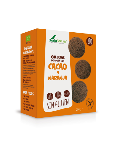 Pack de 2 ud Galletas De Avena Con Cacao Y Naranja Bio de Alecosor Soria Natural
