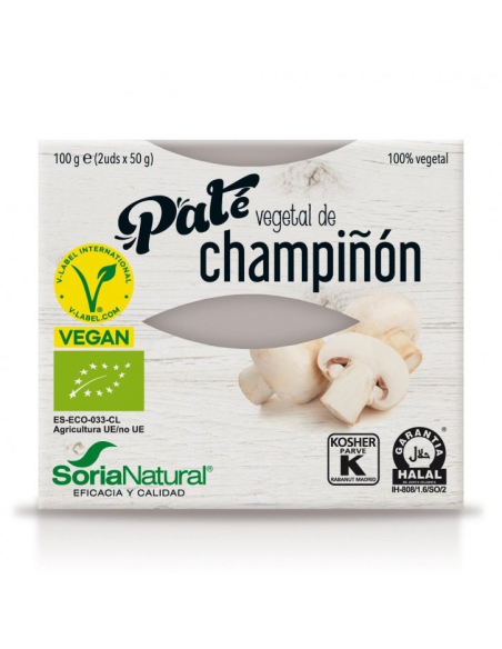 Pack de 2 ud Pate Vegetal De Champiñon 2 X 50 Grs de Alecosor Soria Natural