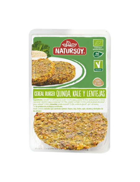Hamburguesa de Quinoa con Kale, Lentejas y Almendras