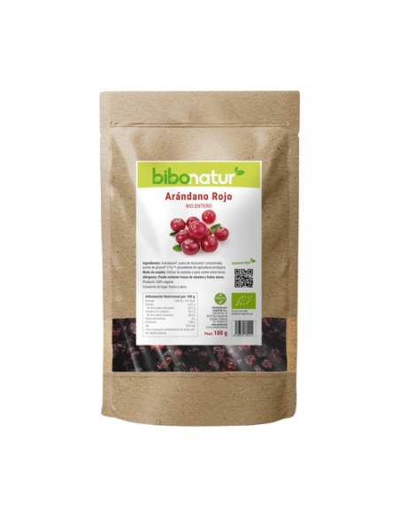 Arándano Rojo con Sirope de Manzana Eco 100g Bibonatur