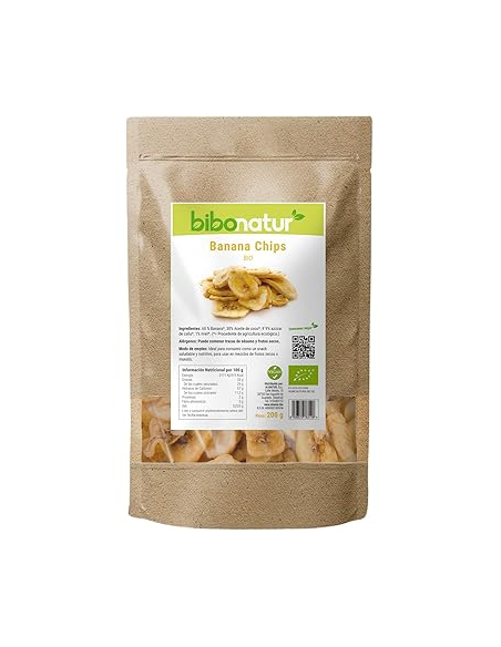 Chips de Banana Bio 200g Bibonatur | Snack Natural Saludable