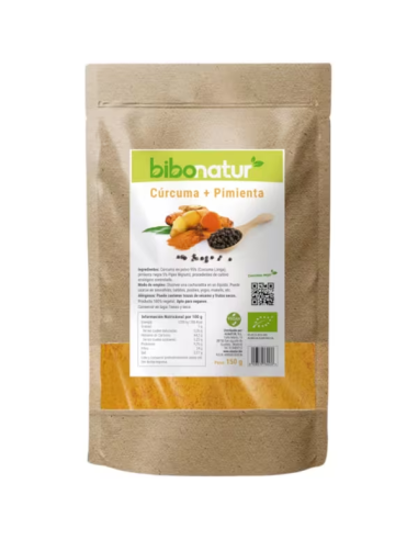 Curcuma+Pimienta Negra Bio 150 Gr de Bibonatur