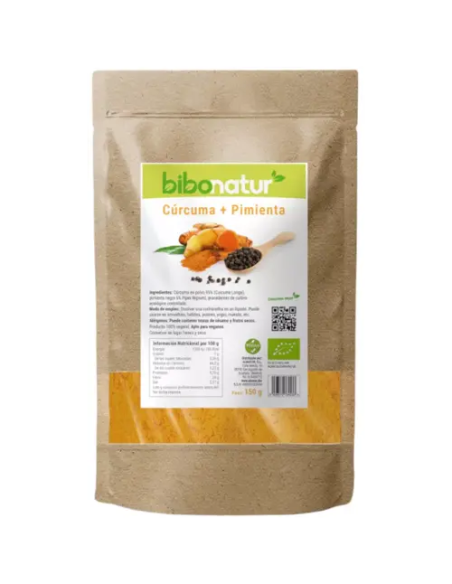 Cúrcuma y Pimienta Bio 100g Bibonatur  Salud Natural