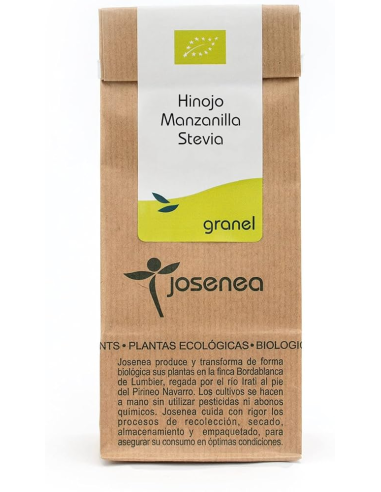 Hinojo, Manzanilla y Stevia Bio 50g Bolsa Kraft Josenea