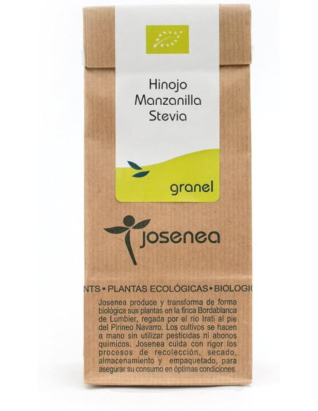 Hinojo, Manzanilla y Stevia Bio 50g Bolsa Kraft Josenea