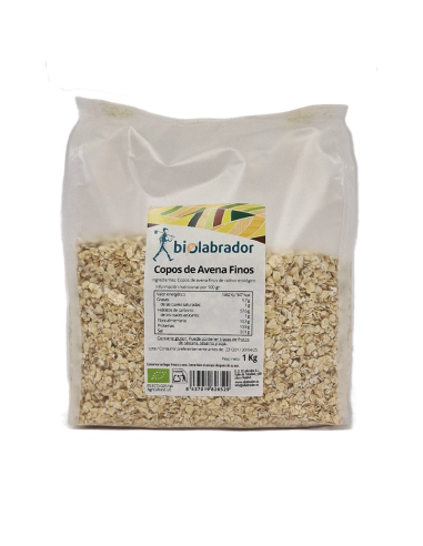 Copos de Avena Finos Biolabrador  Nutrición Natural y Saludable
