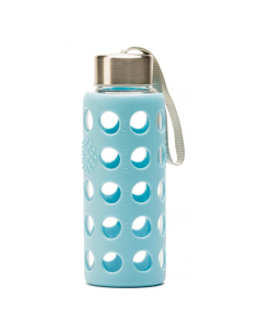 Botella Bbo6-Azul  Borosilicato  Silicona  300 Ml de Irisana