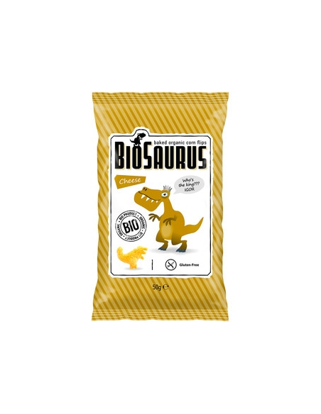 Pack 12 Snacks Bio Sabor Queso 50g Biosaurus Saludables