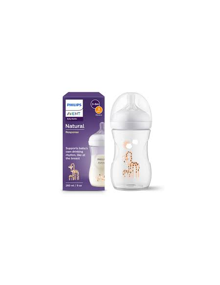 Biberón Avent Natural Response Jirafa 260 ml SCY903/66