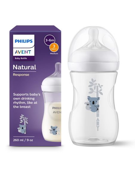 Biberón Avent Natural Response Koala 260 ml SCY903/67