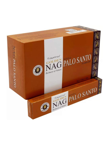 Incienso Golden Nag Palo Santo 12 varillas  Aromaterapia ideal