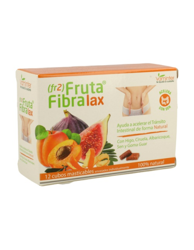 Fruta+Fibra Lax Acelera 12 Cubos Masticables 120 G de Vaminter